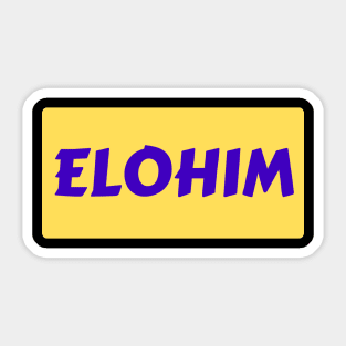 Elohim | Christian Typography Sticker